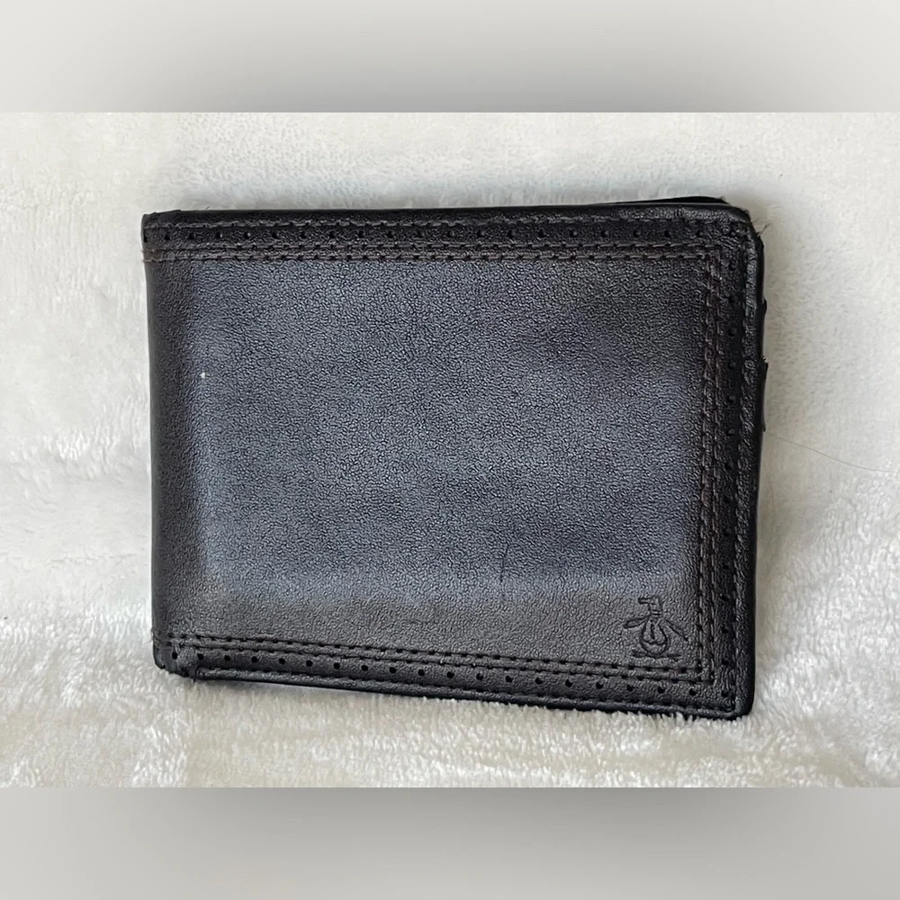 Men’s Penguin, leather wallet, brown